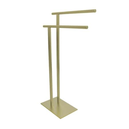 Kingston Kingston Brass SCC6037 Freestanding Double Towel Rack Brushed Brass SCC6037